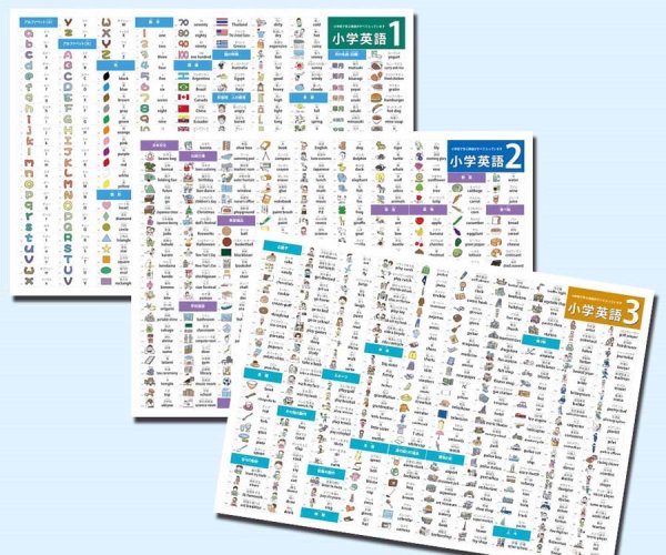 画像1: PROCEEDX10010［学習ポスター送料無料セットE　小学英語1＆2＆3　　］ 学ポ　スペシャル (1)