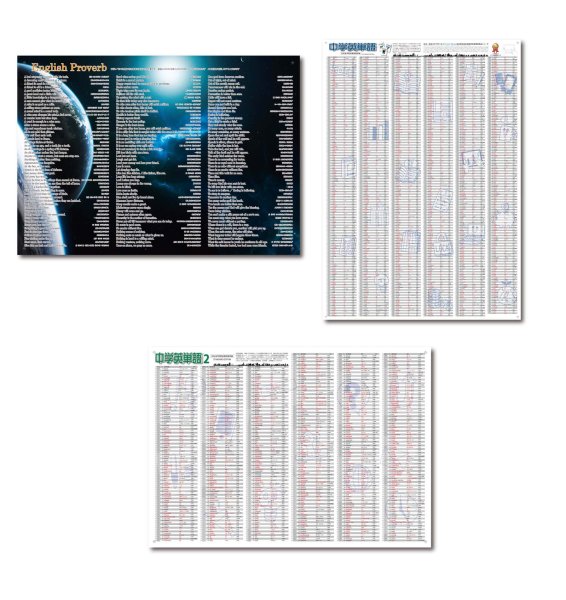 画像1: proceedx 3205中学生必見！英語力を伸ばす秘訣お値打ち3枚セット 日本製 (1)