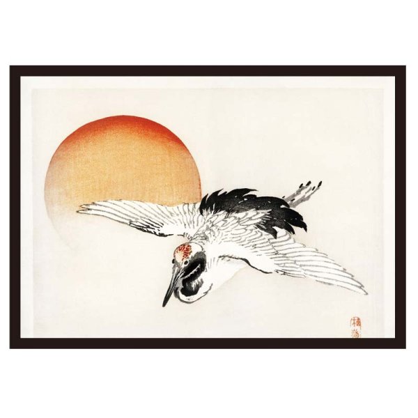 proceedx名画2058Flying Barn swallow by Ko?no Bairei /幸野楳嶺額フレーム付　送料無料　アートインテリア　カフェ　店舗　オフィス　壁掛け　新築祝